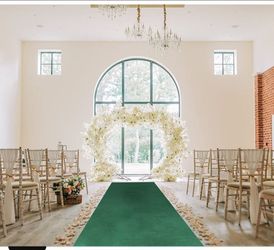 Green Carpet Runner for Party 2.5ft x 15ft Green Velvet Aisle Runner for Wedding Ceremony Outside