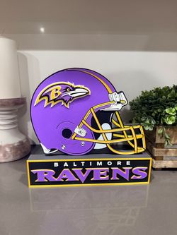 Baltimore Ravens helmet sign