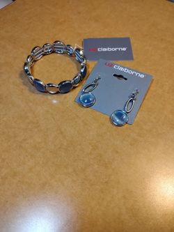 *New* Liz Claiborne Earrings w/ Matching Bracelet