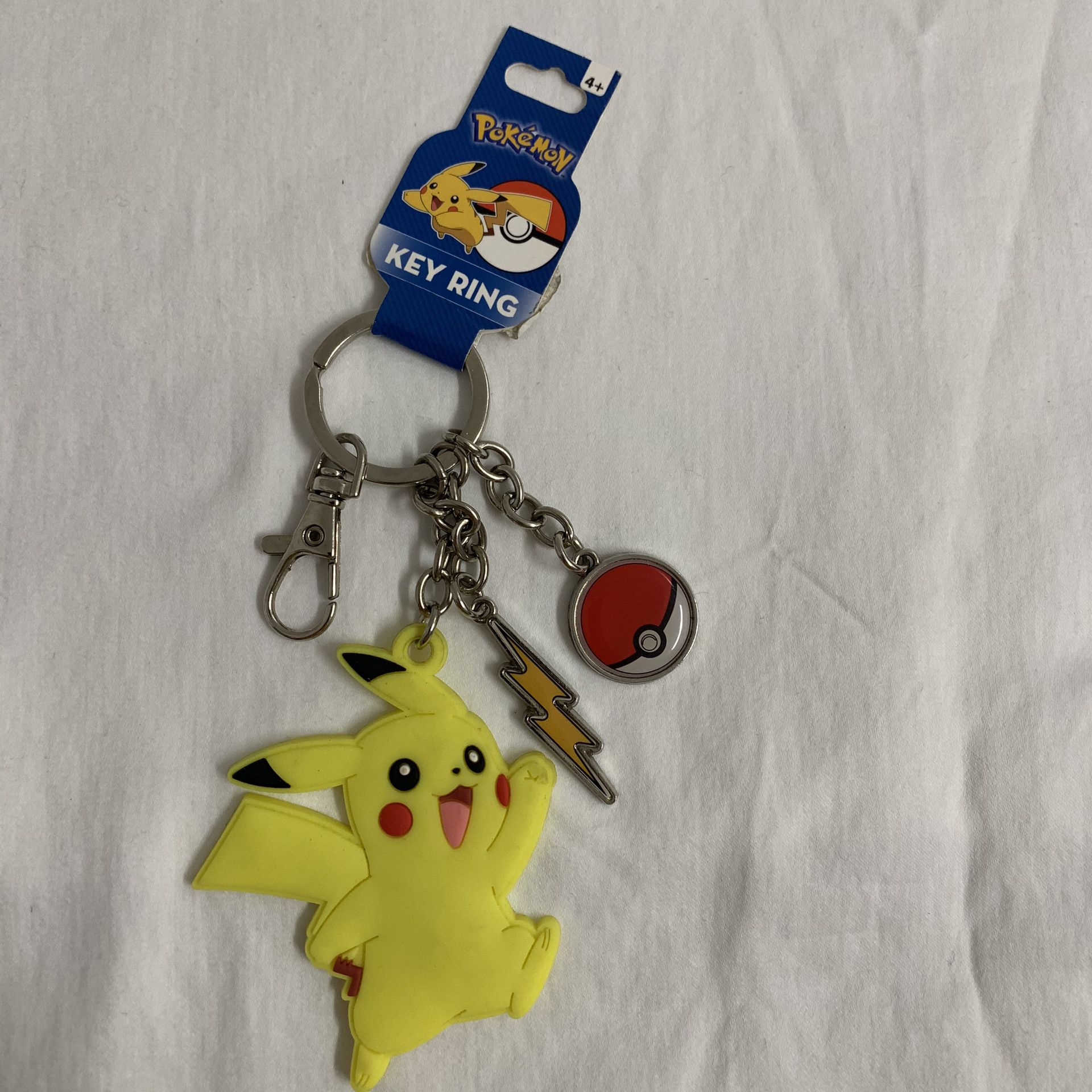 Pokemon Pikachu Keychain Metal and Rubber Key Chain Key Ring