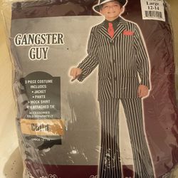 New Halloween Costume- Gangster Guy Large Child $12