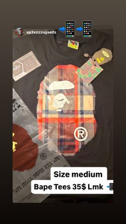 Bape tee size medium