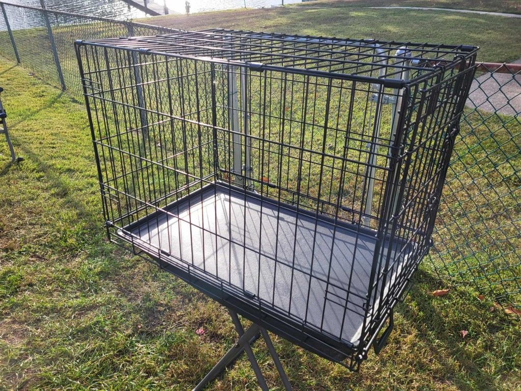 Midwest Dog Crate 30" long 19" wide 21" tall - Collapsible with tray