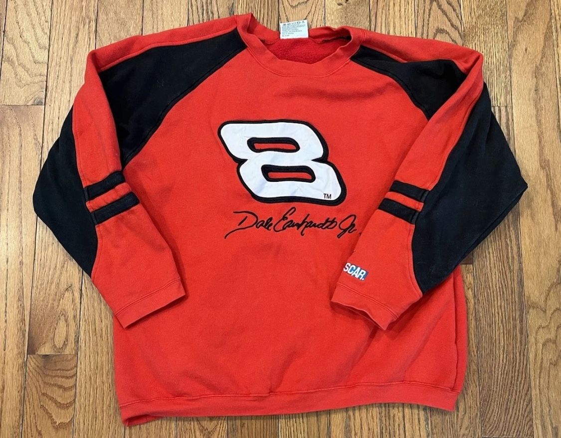 Dale Earnhardt Jr Crewneck Sweatshirt Sweater NASCAR XL Vintage 90s Y2K