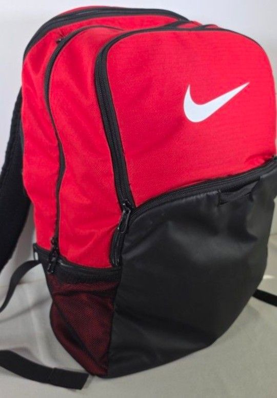 Nike Black & Red Backpack with Many Pockets