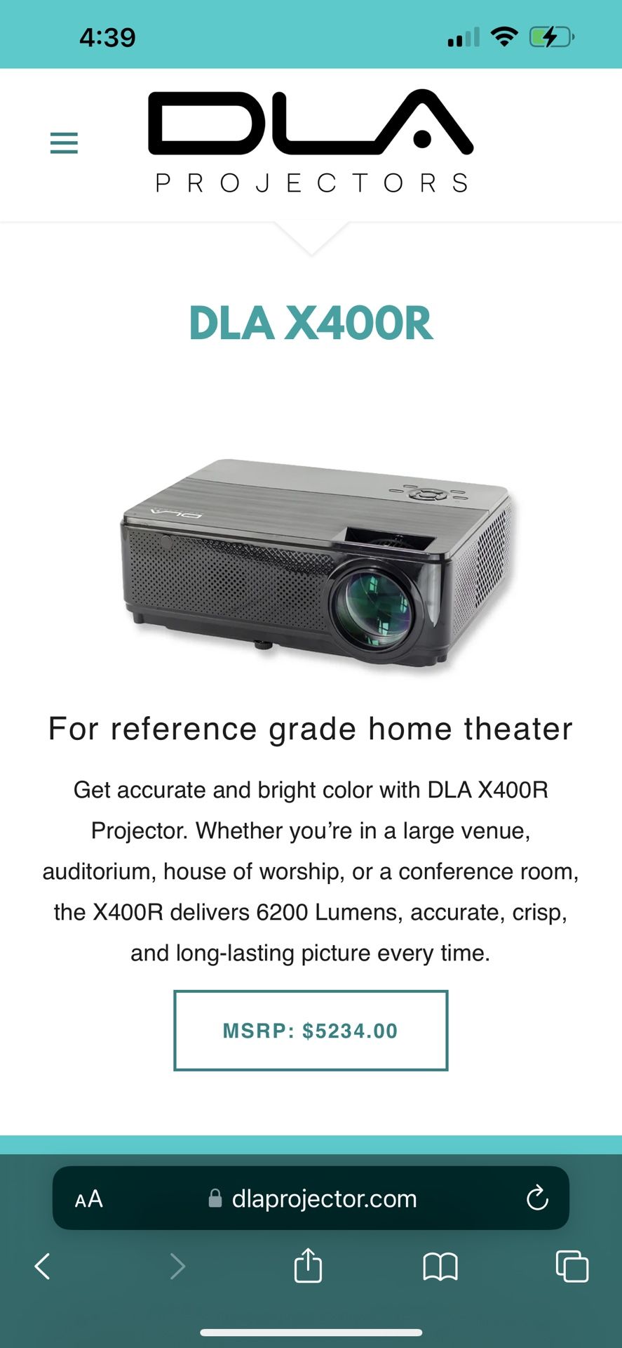 dla x400r projector for sale