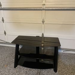 Black glass TV stand 