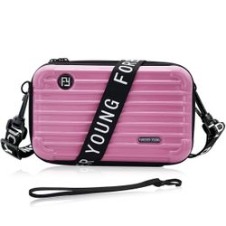 Mini Suitcase Crossbody Bag, Plastic Mini Suitcase Bag Suitcase Purses Stylish Suitcase Cosmetic Bag 