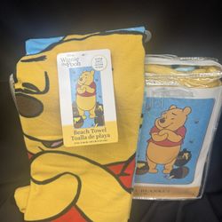 Winnie The Pooh Blanket & Beach Towel