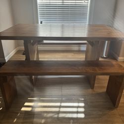 Dining Table And 2 Benches