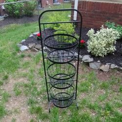 Wire Storage Basket Stand