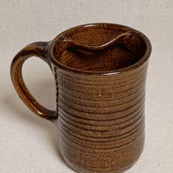Vintage Mustache Mug One Of A Kind Pottery 1971 Signed & Dated