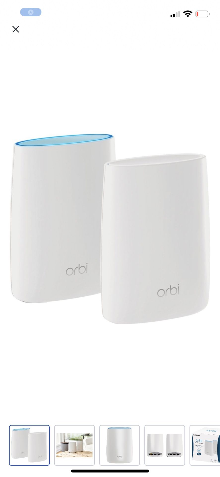 AC3000 Mesh WiFi System (RBK50) armor Orbi Tri-band Mesh WiFi System, 3Gbps, Router + 1 Satellite