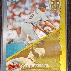 Cal Ripken Hall Of Gold Score 1995 Insert Baltimore Orioles Ironman
