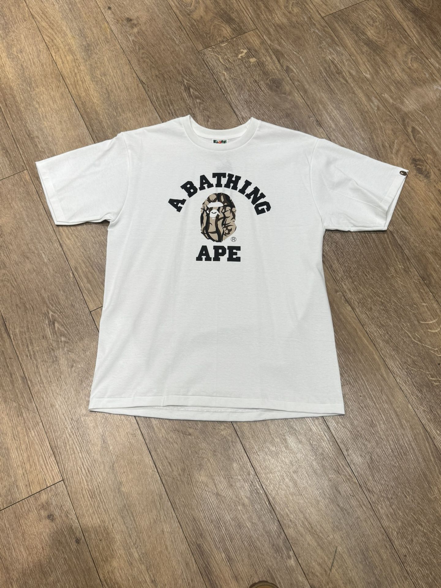BAPE WHITE BROWN TREE CAMO WHITE SHIRT