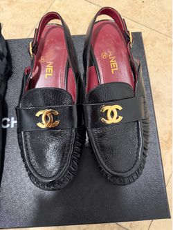 Chanel sling back moccasins