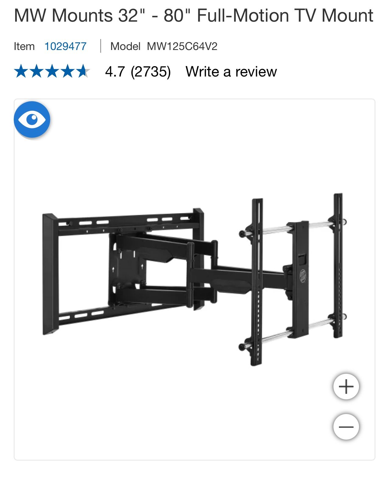 TV Wall Mount - Large Full Motion