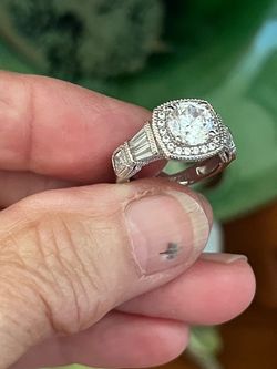 Vintage BBJ Sterling Silver and CZ Ring