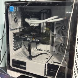 Thermaltake Glacier 360 Liquid-Cooled PC (AMD Ryzen 5 5600X, RTX 3060, 32GB 3600Mhz DDR4 ToughRAM RGB Memory, 1TB NVMe M.2, WiFi, Win 10 Home) Gaming 