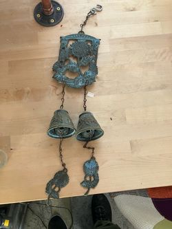 Cast Iron Sunflower Wind Chime with Bells