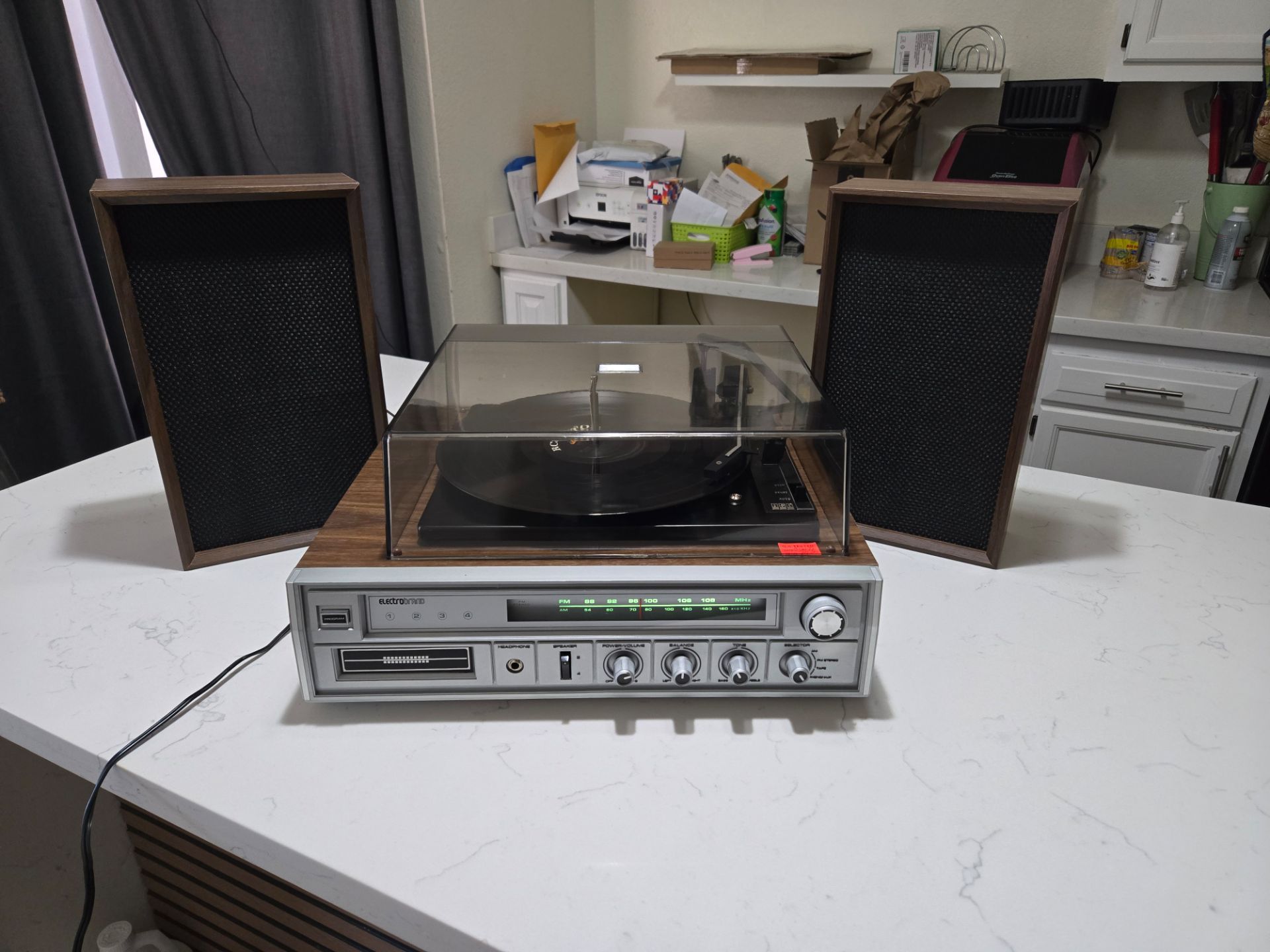 Vintage Combo Record Player 8-Track Stereo System W/ Multiple Recods