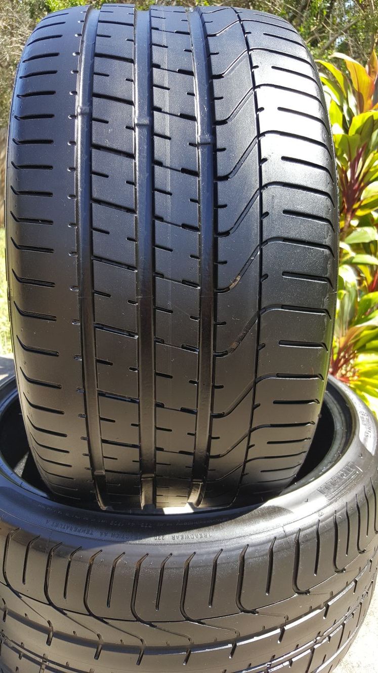 TWO 285/30/20 PIRELLI P-ZERO USED TIRES