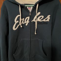 PHILADELPHIA EAGLES  FLEECE LINED  STITCHED HEAVYWEIGHT HOODIE/JACKET