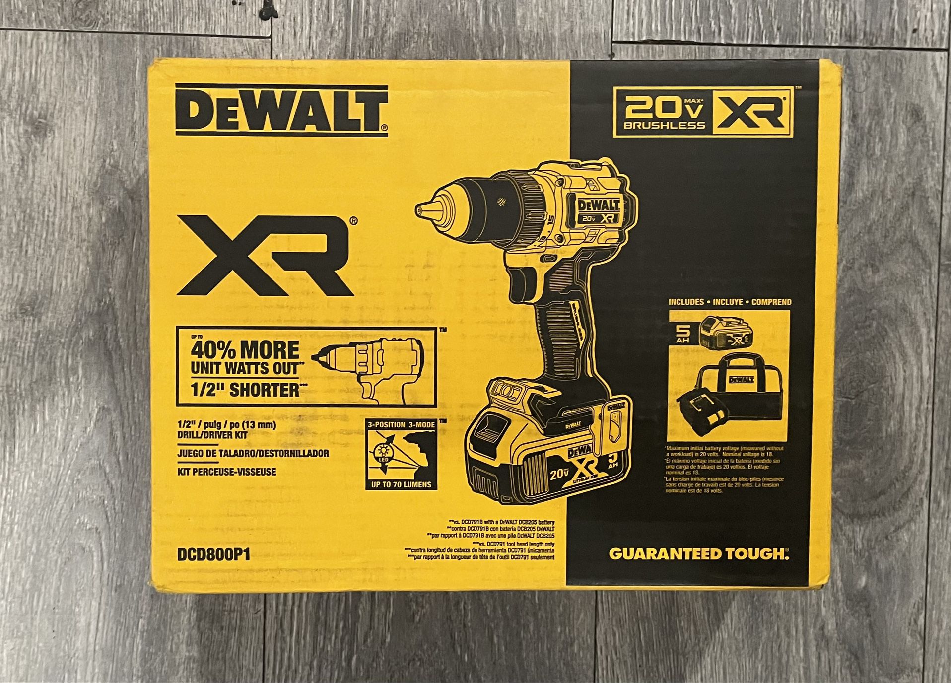 Dewalt 2v XR 1/2 Drill/Driver Kit
