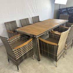 FREE DELIVERY - OutDoor Furniture Set Table and 8 Chairs (Brand new in Box)