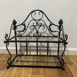 Bathroom Glass shelving 