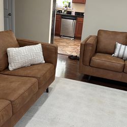 Faux Leather Couches 