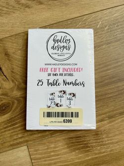 25 Table Numbers
