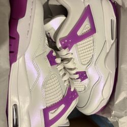 Air Jordan Retro 4 White/hyper Violet