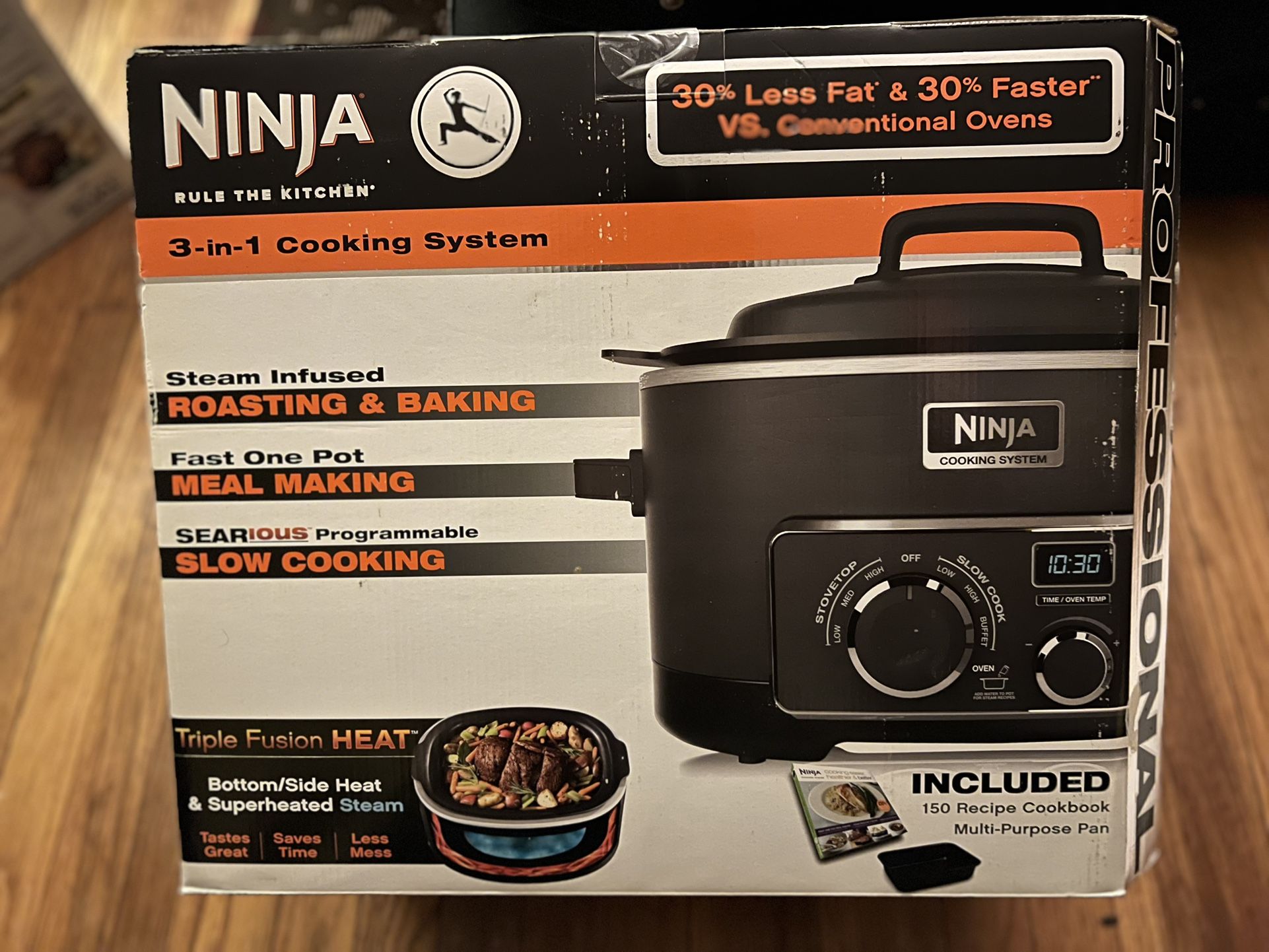 Ninja 3-in-1 Steamer/Slow Cooker, new in box