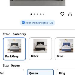 Queen bed frame, amazon clothing cabinet, gaming desk, 65 inch roku tv (2020 model)
