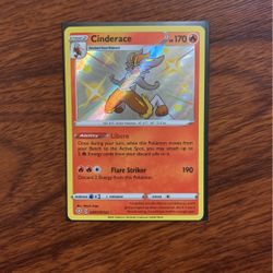 shiny cinderace pokemon card Cinderace V 018/072 Shining Fates