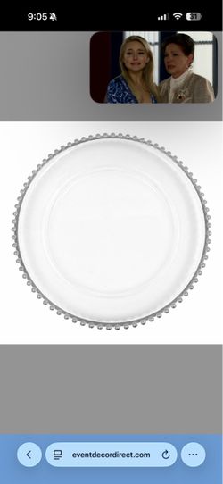 12½" Value Beaded Rim Plastic Charger Plate