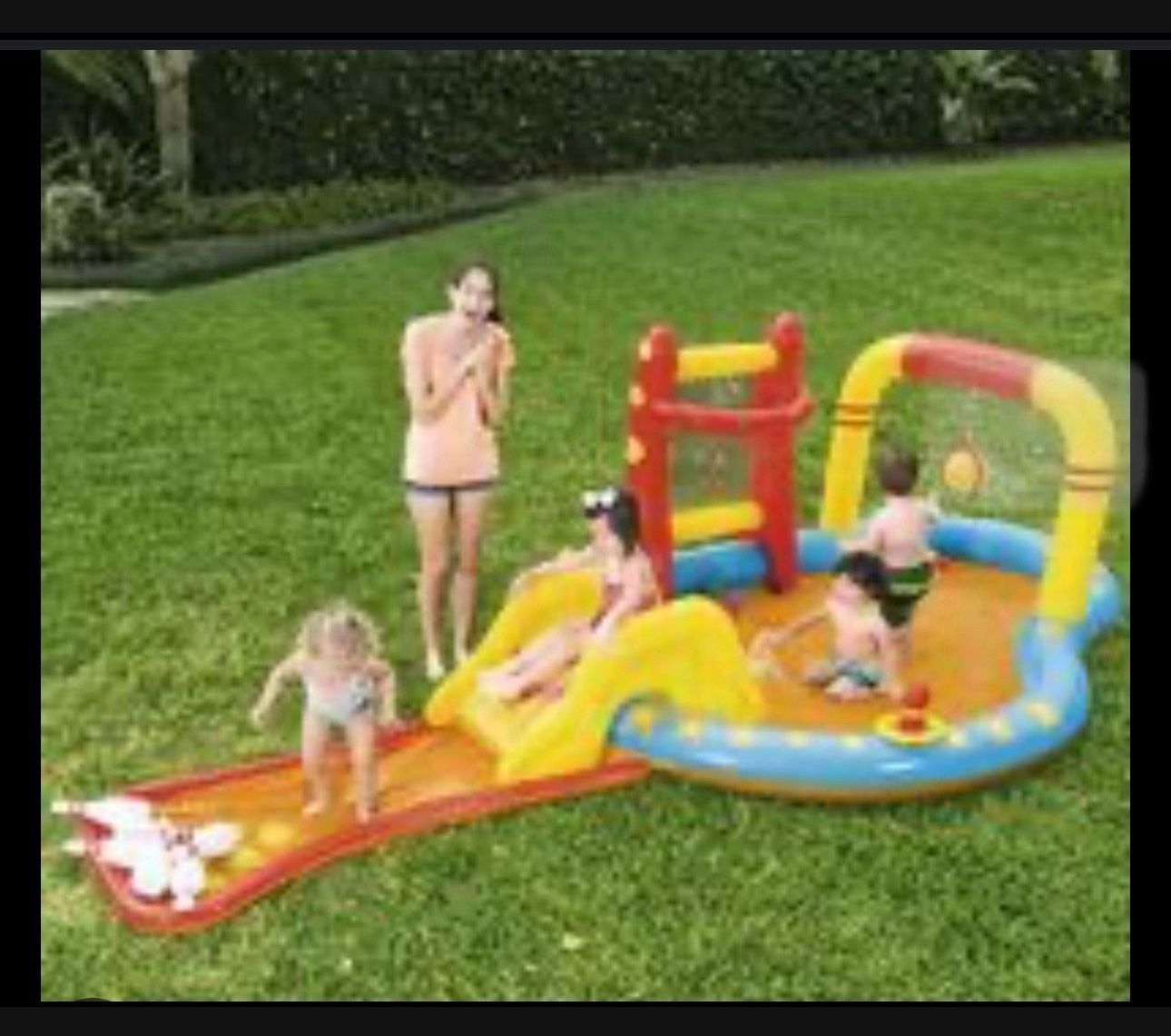 Brand New H2OGO Lil Champ Play Pool Center With Detachable Slide Kids Outdoor Summer Fun Designed to get kids moving grooving and out of the house