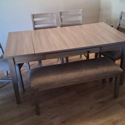 Table 4 Chairs 1 Bench