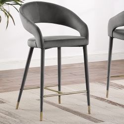 New Grey, Navy, Or Cream Counter Stools Set Of 2