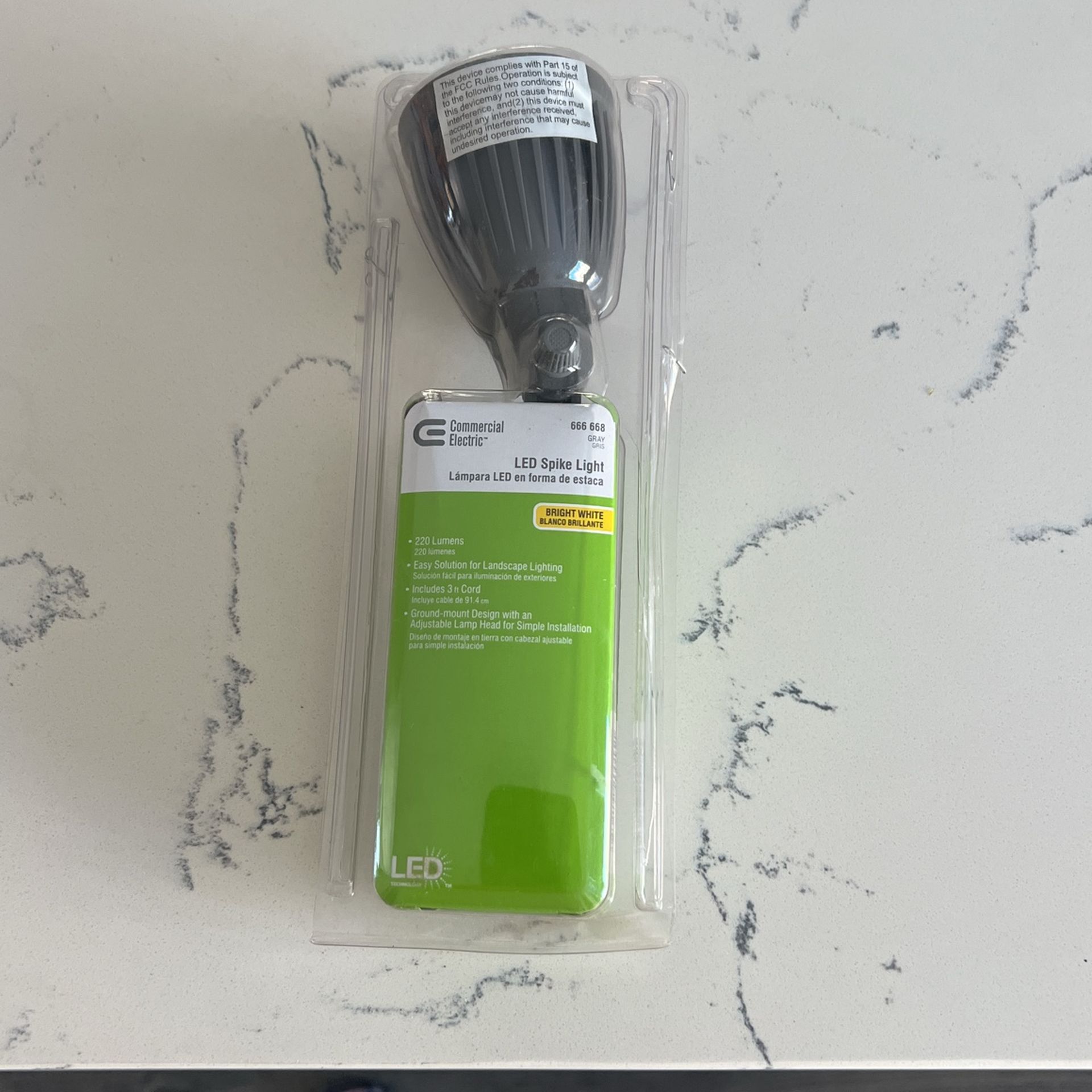 Gray LED Spike Light 220 Lumens