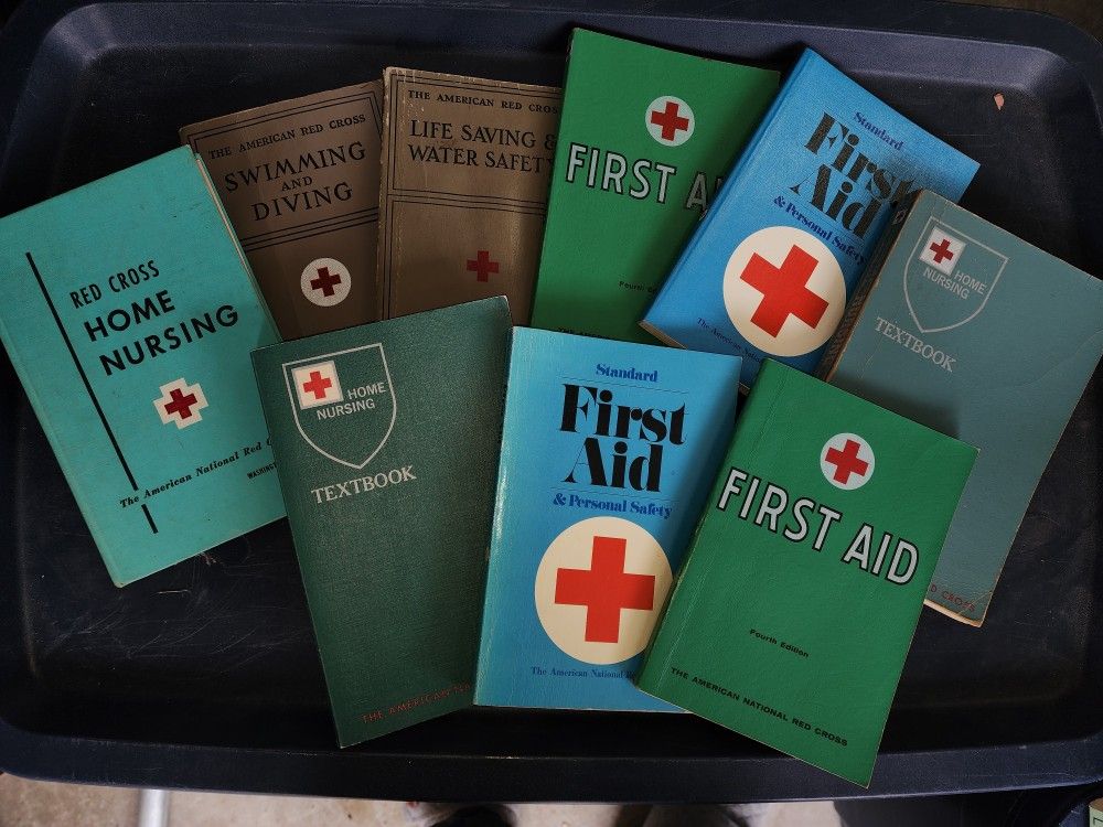 First Aid Red Cross Books Vintage 