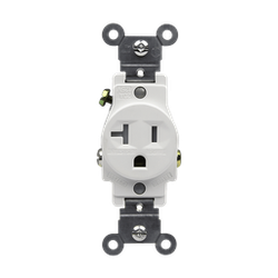 ENERLITES - Commercial Grade 20A Single Receptacle, 5-20R - WHITE