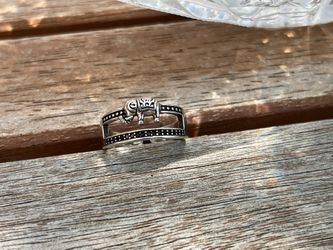 S925 vintage Rings temperament adjustable Rings Vintage Elephant Rings