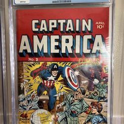 Flashback 29 CGC 9.4 White Pages Reprints Captain America Comic 2 from 1975.