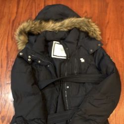 Abercrombie Women Jacket Brown And Blue Size L