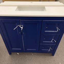36”bathroom Vanity With Top In Blue 🔥🔥