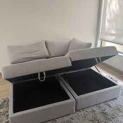 4pice Gray Fabric Sectional Sofa