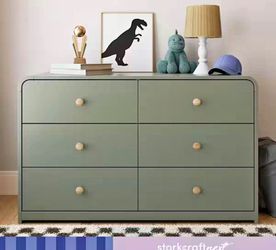New olive 6 drawer dresser
