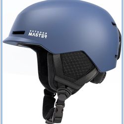 OutdoorMaster Kudu Ski Helmet, Snowboard Helmet for Men & Women - Adjustable Fit, Durable PC Shell & Shock-Absorbing EPS Core - Snow Sport Helmet for 